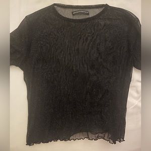 See through sparkle tee shirt Brandy Melville